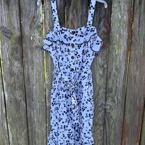 Ann Taylor White and Blue Floral Dress
